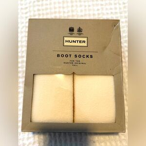 BRAND NEW Hunter Tall Boot Socks - Cream - Size Large